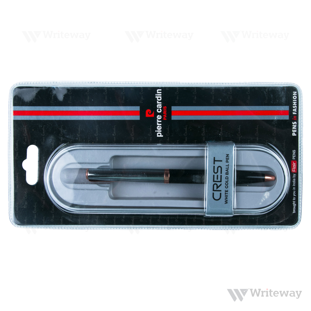 PIERRE CARDIN CREST WHITE GOLD BALL PEN 